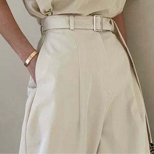 The Frankie Shop Belted Mia Pant S Beige